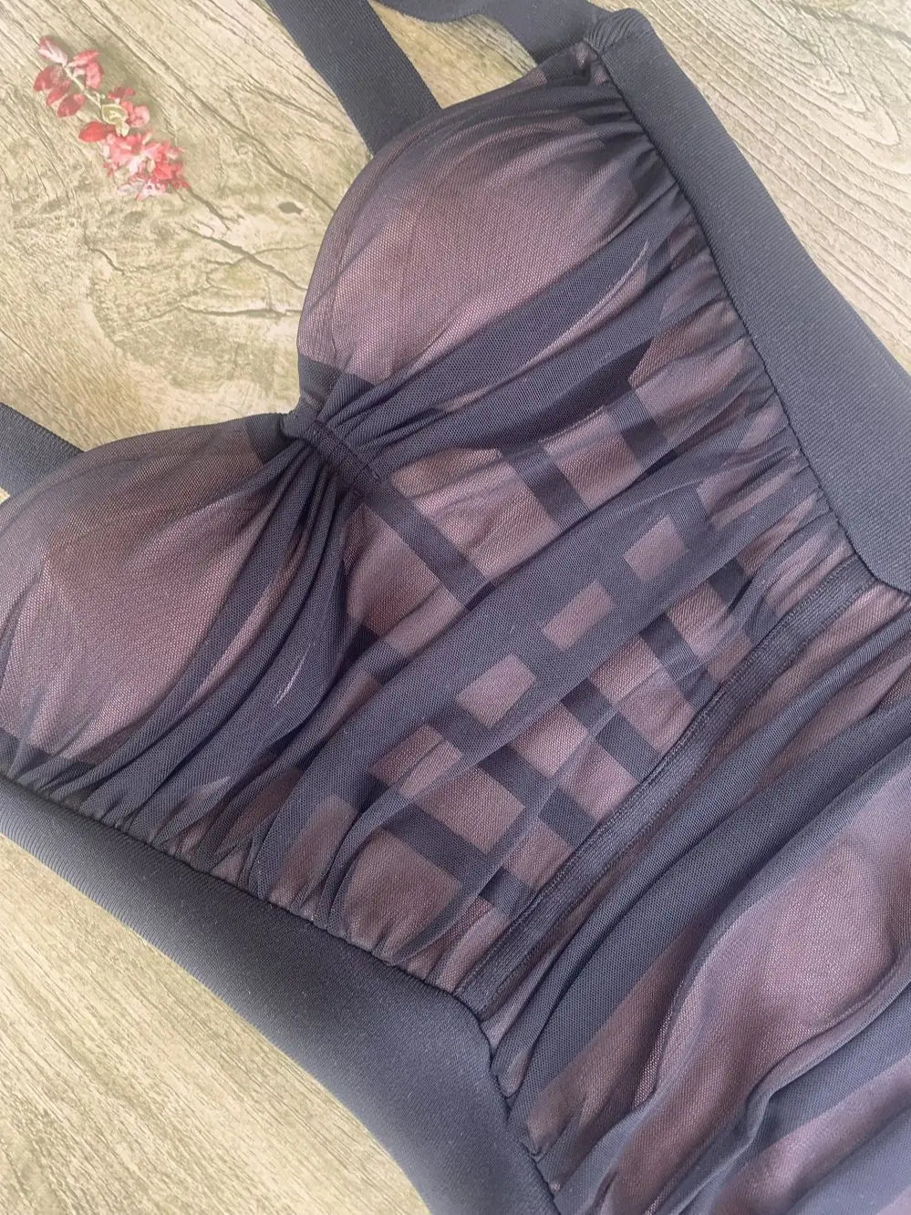 Sexy Vintage Quality Black Mesh Bandage Evening Dress 2023 Women Summer Party Contrast Split Club Ladies Vestido Bodycon
