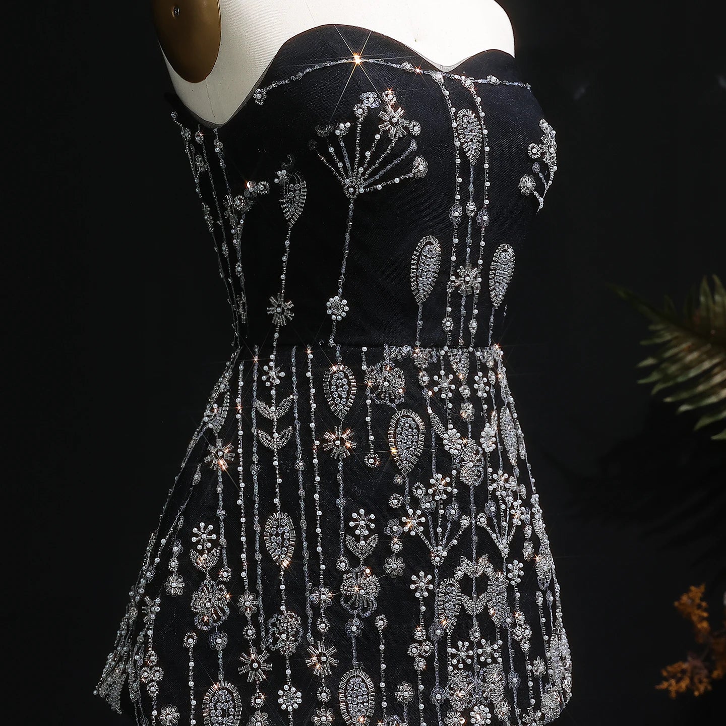 Black Two Pieces Evening Dress 2025 Elegant Sweetheart Long Arabic Women Wedding Party